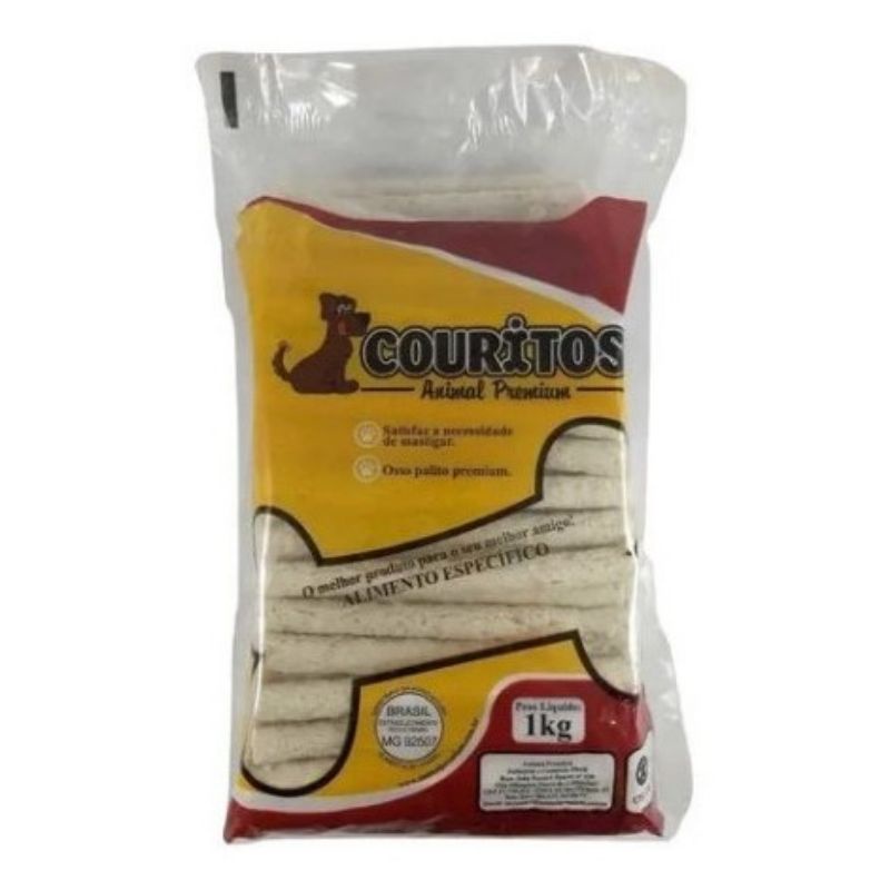 Osso Palito Petisco 1 KG N°8,5  Natural Couritos Cães Pet