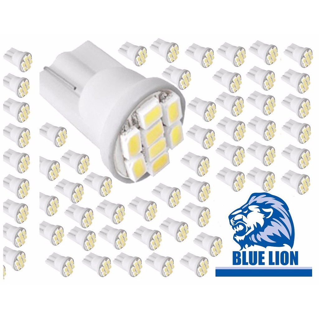 60 Leds Lampada T10 8 Leds Smd Pingo Luz W5w 1026 Automotiva