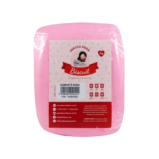 Massa de Biscuit Diamante Rosa de 1 kg - Faby Rodrigues