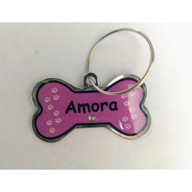 Plaquinha de identificação Pet - Tag Etiqueta Pingente Placa Personalizado Etiqueta  Identificação para cães e gatos