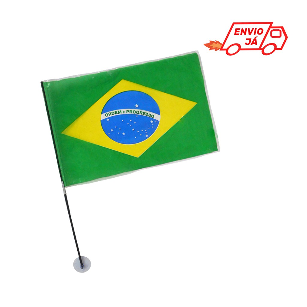 Bandeira Do Brasil Com Ventosa 45x27cm