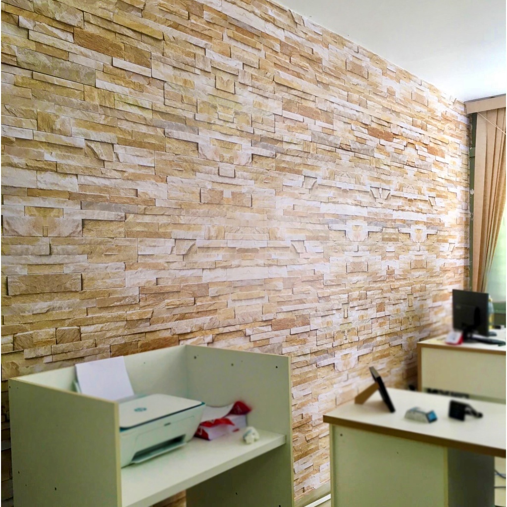 Papel de Parede Design 3D Pedras Canjiquinha Para Decoração de Quarto Sala Escritório m²