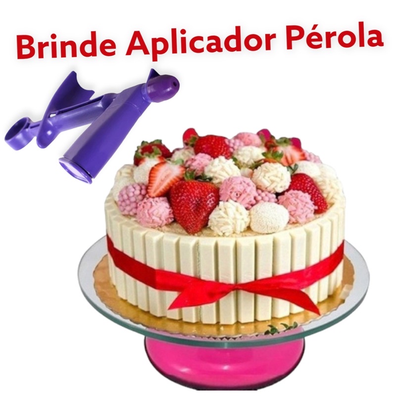 Bailarina Giratória Profissional Vidro Decorar Bolos Confeitaria + Aplicador