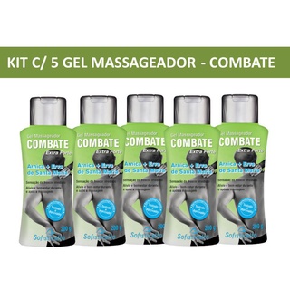 Kit C/5 Gel Massageador Combate - Extra Forte Arnica + Erva Santa Maria - Sofisticatto