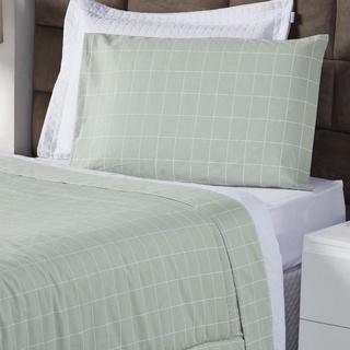Jogo de lençol para Cama de Solteiro Quarto Infantil 3 peças 100% algodão Percal 150 fios Macio Elegante Liso Estampado Colorido Lençol com Elastico em Toda sua Volta