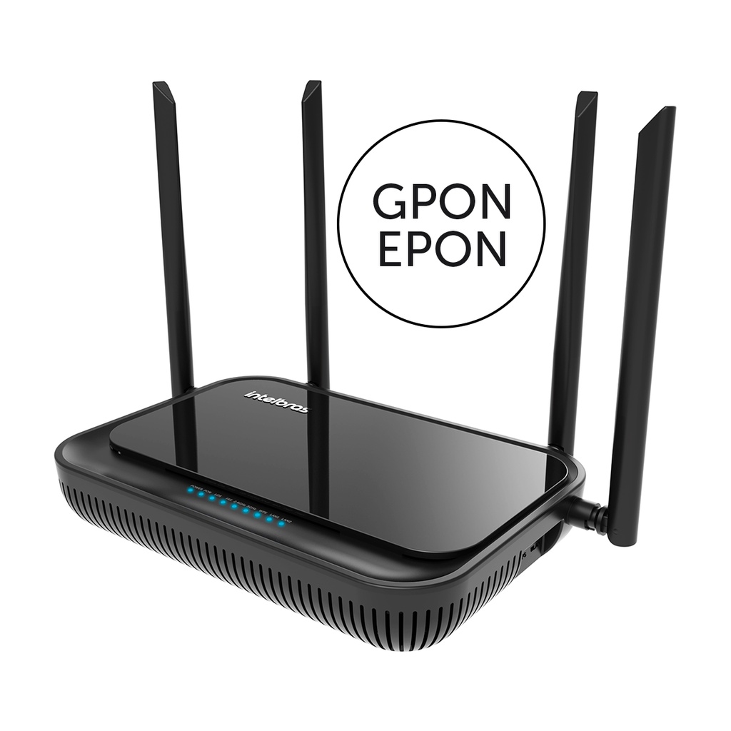 Modem Óptico Intelbras Ont Wifiber 121 ac Gigabit - gpon 2p ge 1p fxs