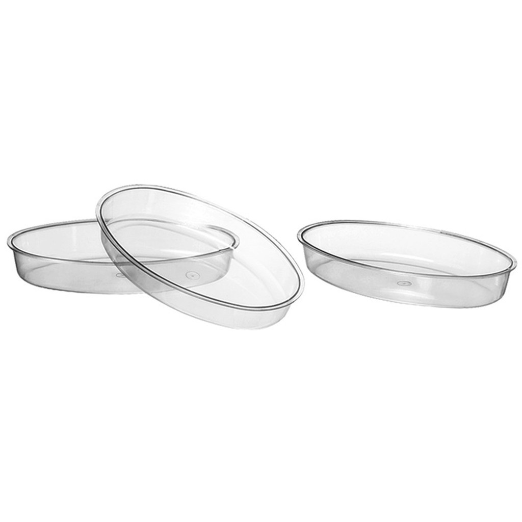 Mini Travessa Oval em Acrílico 13x20cm C/3Un - Três Triângulos em Oferta na Shopee