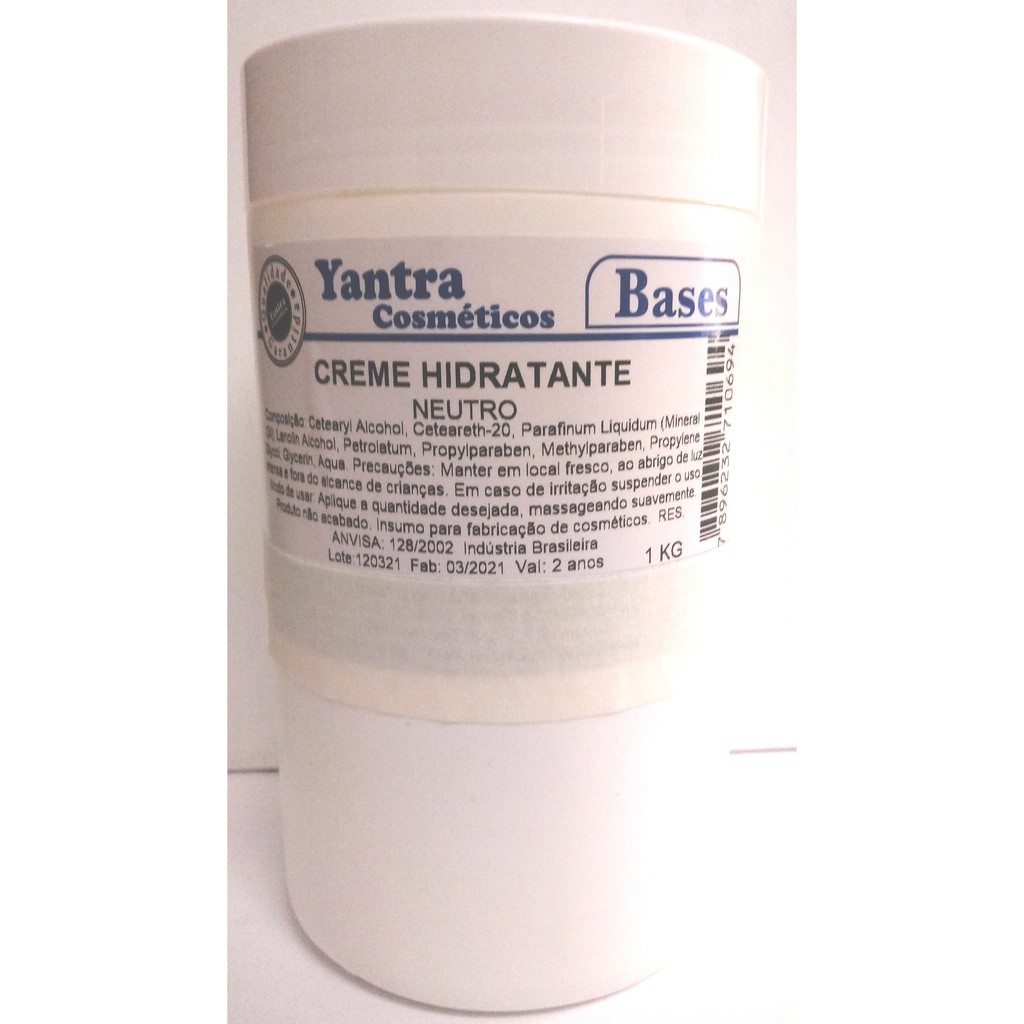 1 kg de Creme Hidratante Neutro Yantra Cosméticos