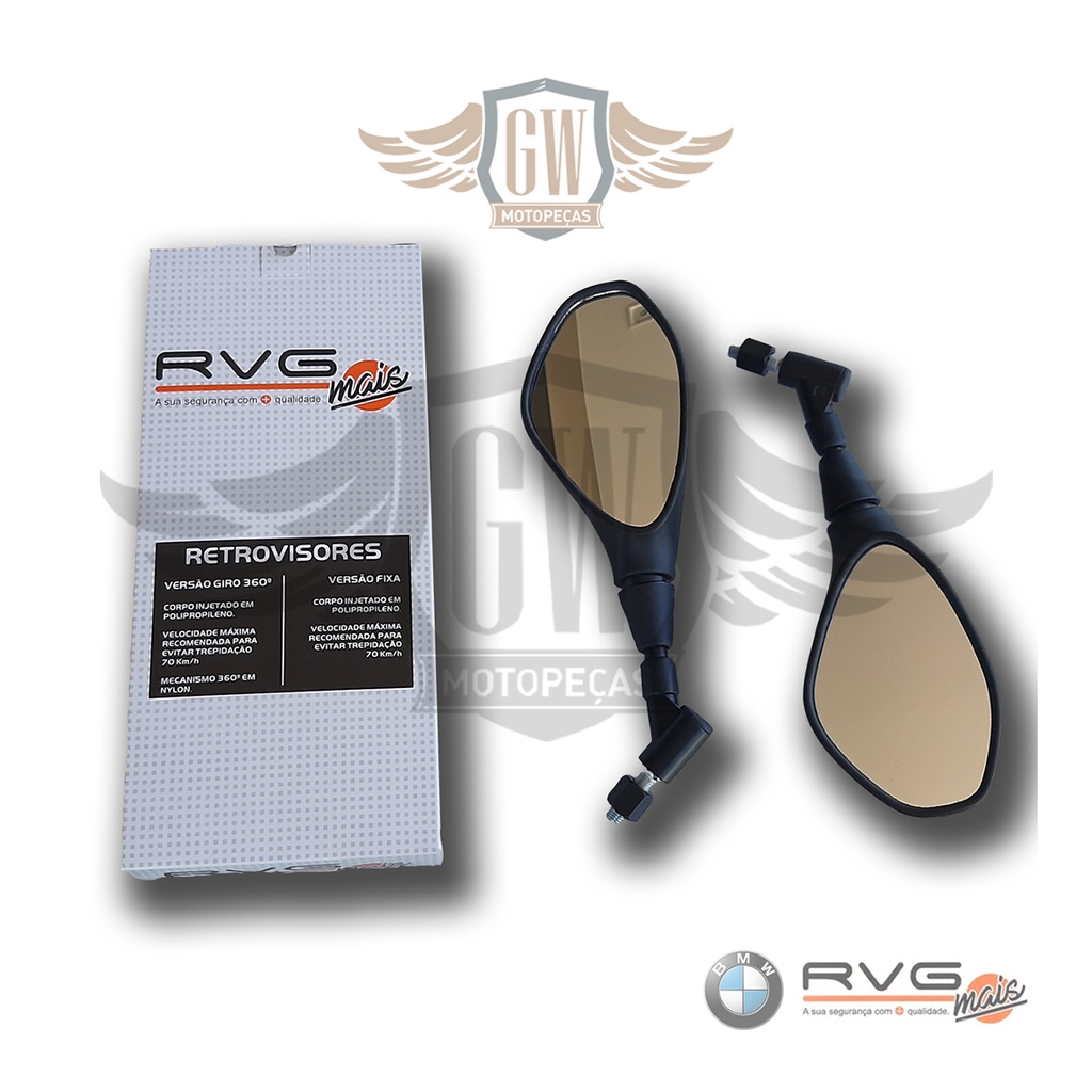 Retrovisor Bmw F800 C/ Giro 360° Honda Lente Convexa em Oferta na Shopee