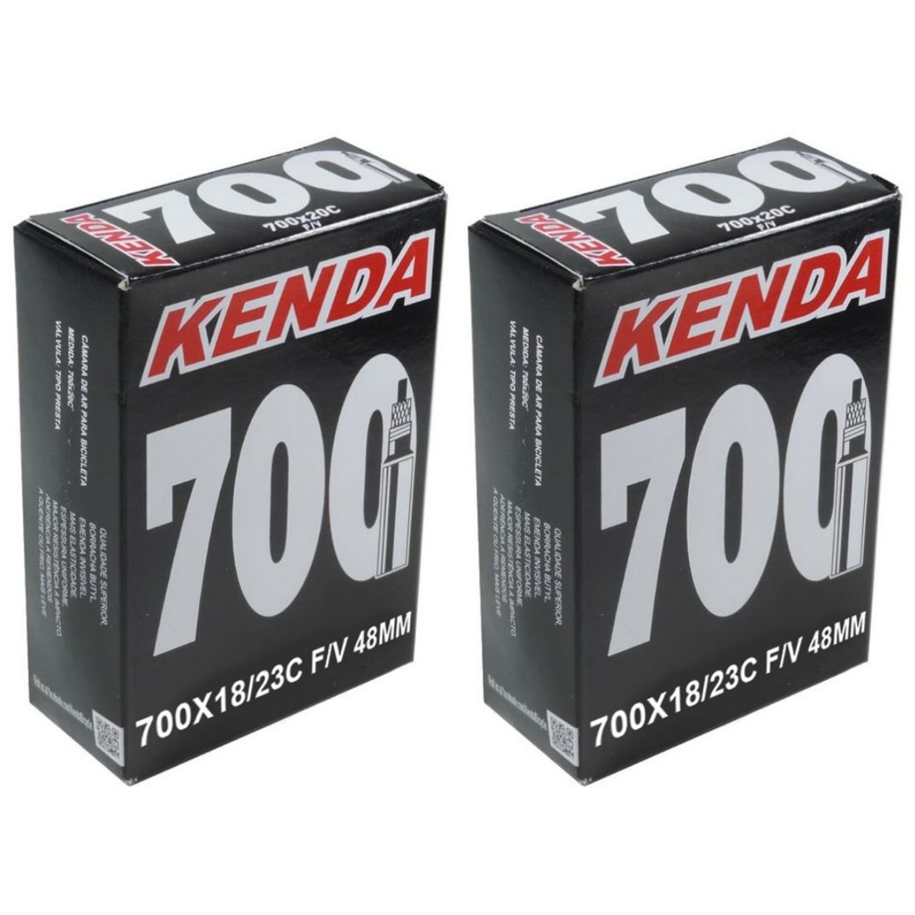 2 Camara De Ar Kenda Ciclismo Bicicleta Speed Aro 700 X 18/23 Bico Fino Presta 48mm