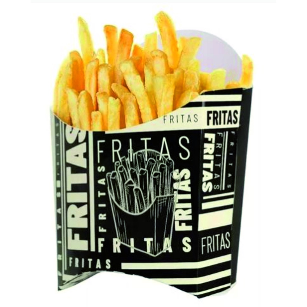 50 Caixa Caixinha Embalagem Batata Frita Delivery Fast Food