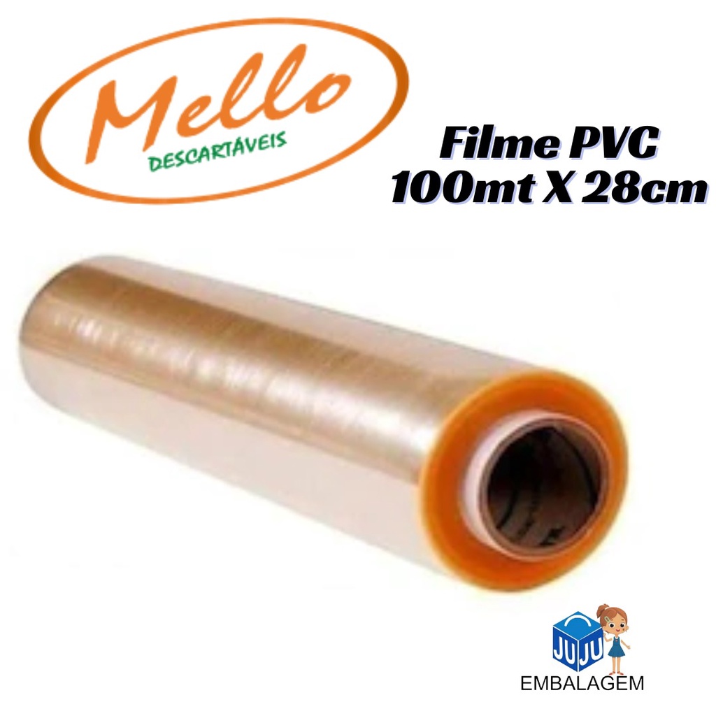 Rolo Bobina Plástico De Filme Pvc 100 Metros X 28cm