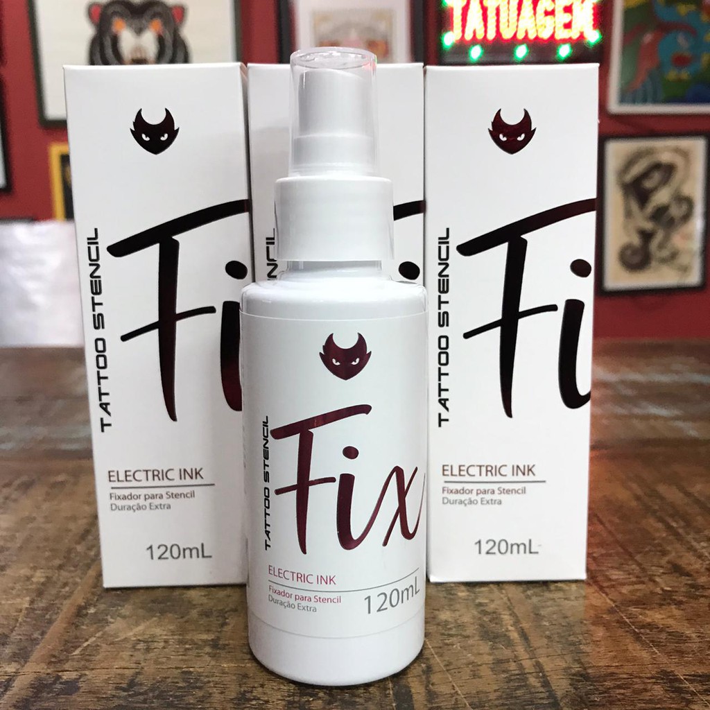 Fixador de Decalque Electric Ink 120ml Stencil Fix Tattoo Tatuagem
