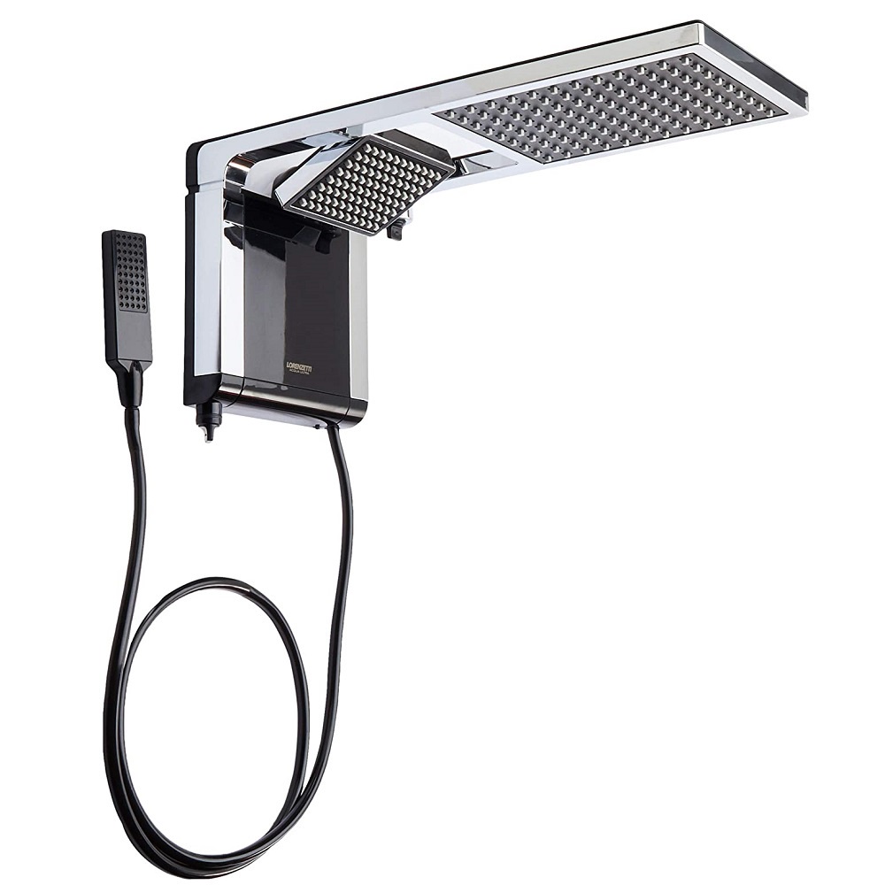 Chuveiro e Ducha Lorenzetti Acqua Duo Ultra Preto Com Cromado 110v ou ...