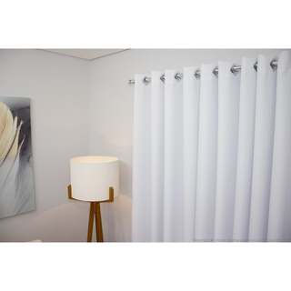 Cortina para Sala /Quarto 300x250 Ilhós Cromado - FABRITEX ENXOVAIS