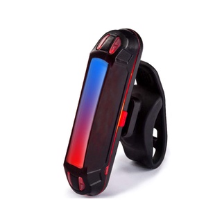Lanterna Sinalizador Traseira Bike Led Recarregável Usb Pisca Azul e Vermelho