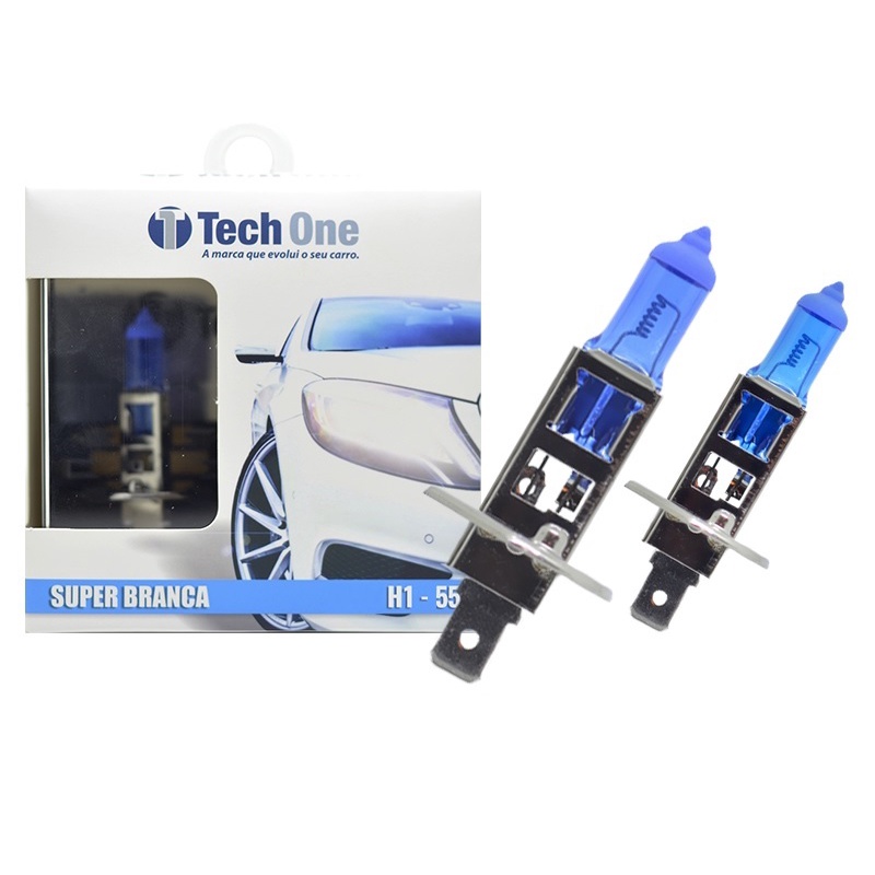 Kit Par DE Lampadas H1 55w 12v Super Branca Farol/neblina TECHONE COM INMETRO