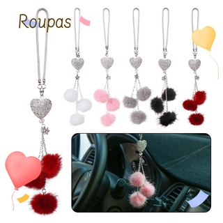 Enfeite / Elástico De Cristal Com Pingente De Bola De Pelo Estilo De Carro De Pendurar / Multicolorido