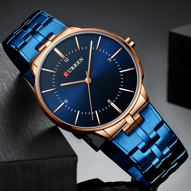 Curren Relógio De Quartzo Masculino À Prova D 'Água De Aço Inoxidável 8321x