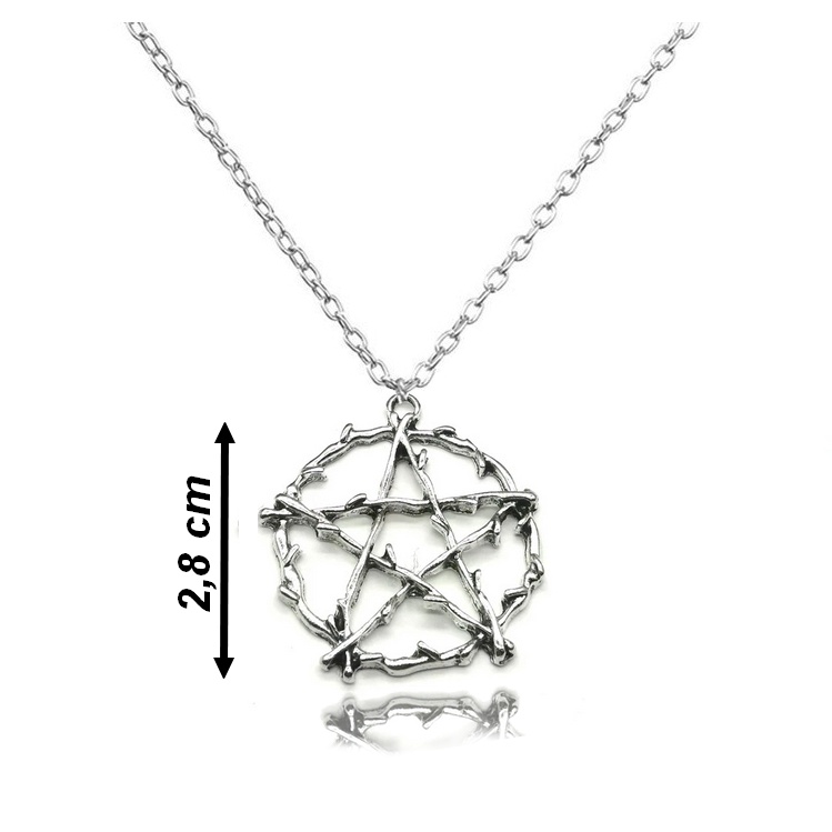 colar pentagrama rústico wicca Bruxa de Blair cordão ou corrente em Oferta na Shopee