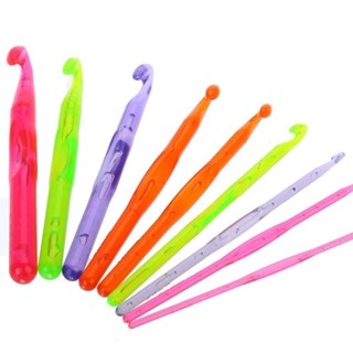 Agulha de Crochê de Acrílico para fio de malha, barbante. COD 384348 Diversos Tamanhos em Oferta na Shopee