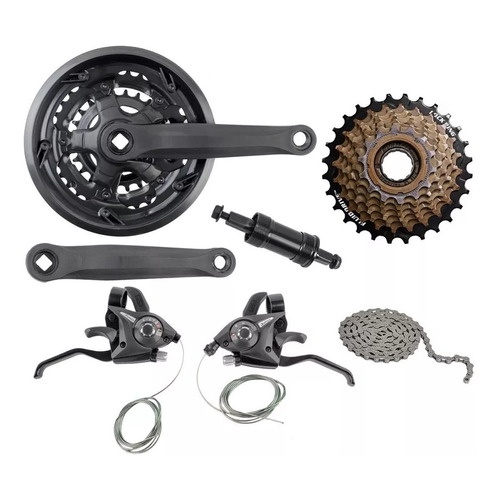 Kit Relação Bike Pedivela Catraca Corrente 21v Rapid Fire em Oferta na Shopee