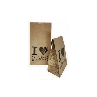 Saco Embalagem Kraft PP p/ Delivery Salgados Fritas Delivery - 50 und em Oferta na Shopee