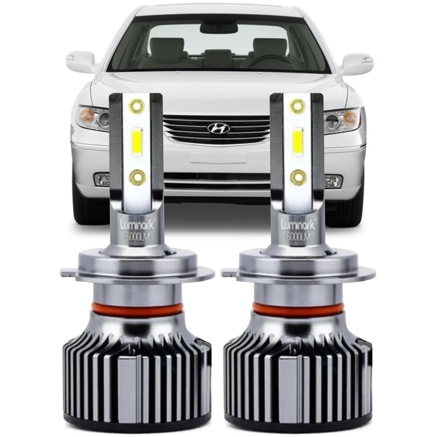 Lâmpadas Hyundai Azera 2007 2008 2009 2010 Super LED Farol Baixo H7