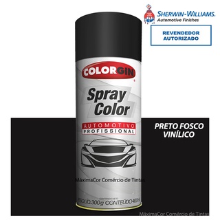 Preto Fosco Vinílico Spray Automotivo Colorgin Premium 400ml