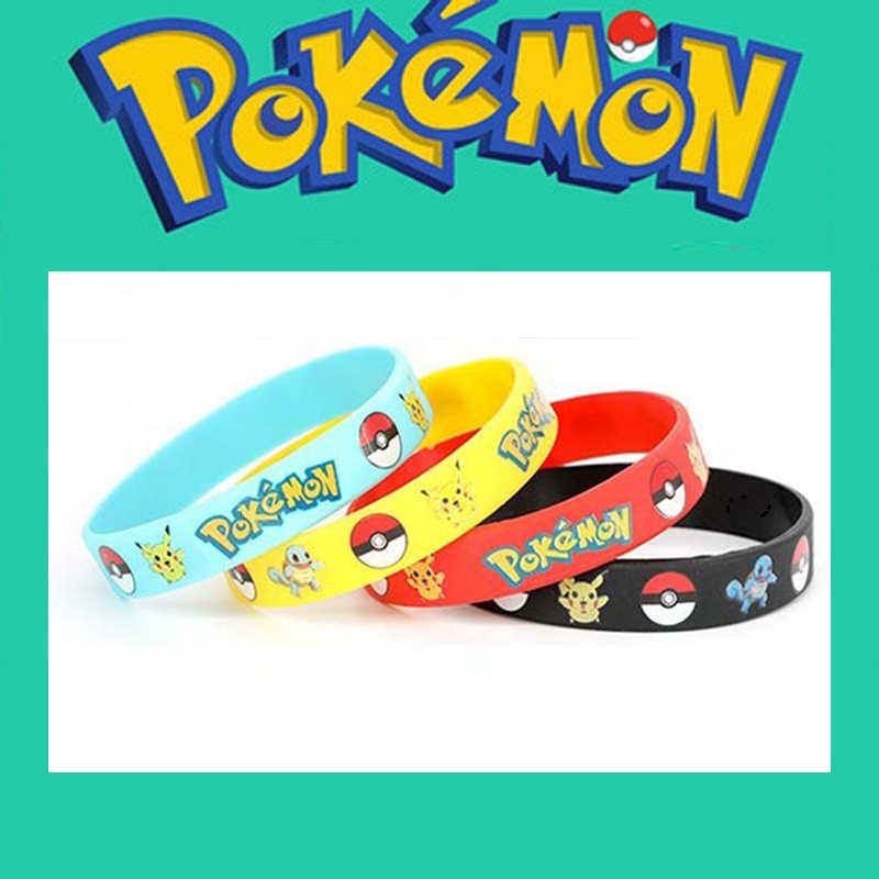 Lote de 16 Pulseiras Pokemon Infantil Para Meninos E Meninas Acessórios Crianças Presentes De Aniversário