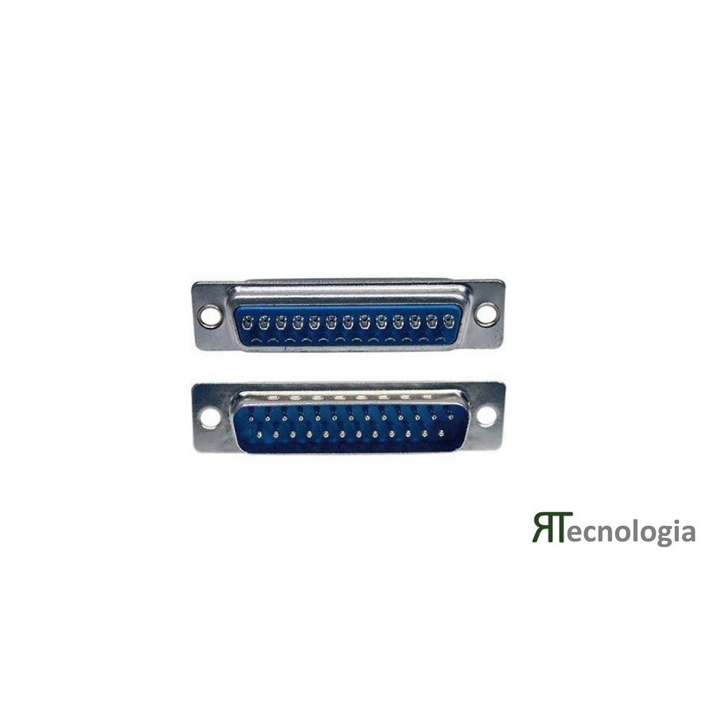 01x Conector Db25 Macho - Solda Fio 180° Graus