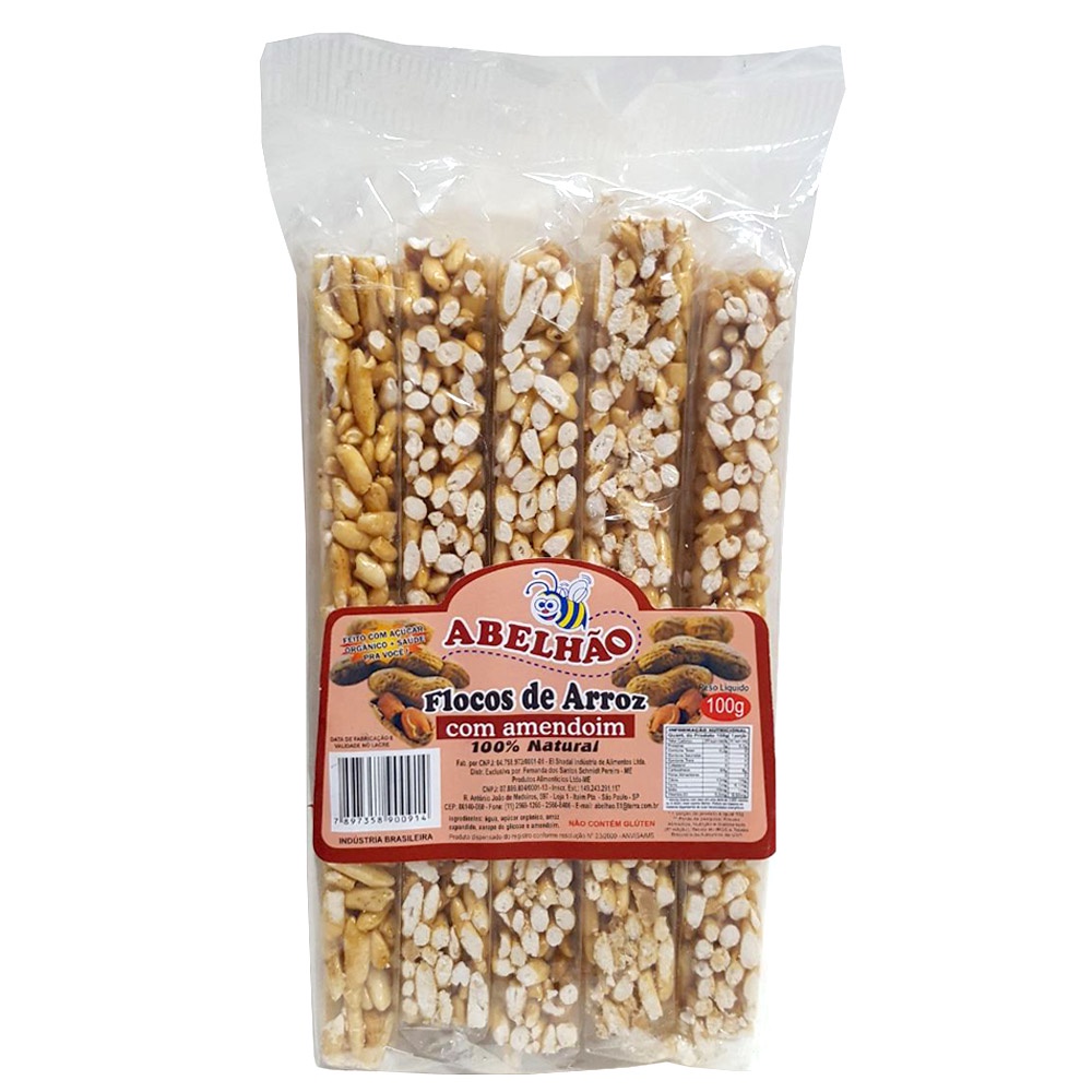 Arroz Caramelizado Amendoim 5X20g - Abelhão