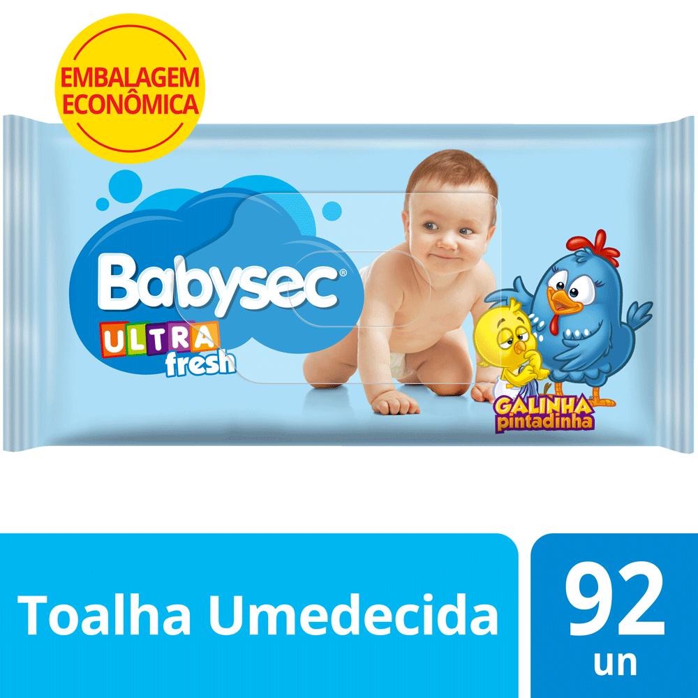 Lenço Umedecido Babysec Galinha Pintadinha Ultrafresh 92 unidades em Oferta na Shopee