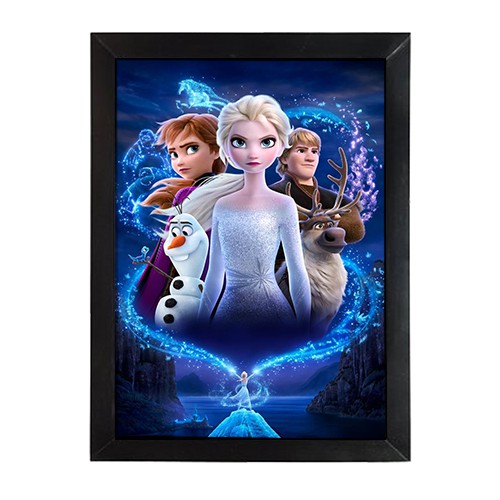 Quadro decorativo Frozen Disney com moldura / Animação / Disney / Placa decorativa / Frozen