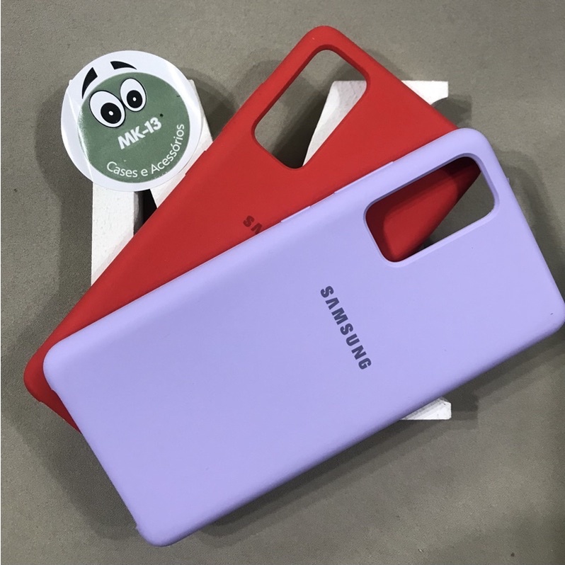 Capa capinha case em Silicone Aveludada para Samsung S20 FE Parte inferior Aberta
