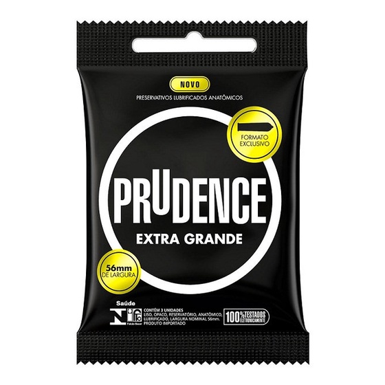 Preservativo Extra Largo - Prudence Extra Grande -  3 Unidades em Oferta na Shopee