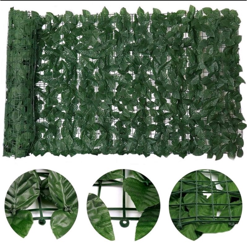 Muro Ingles Folha de Ficus Artificial 3X1metro Enfeite Decoracao Jardim Vertical