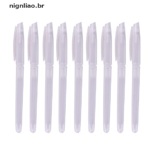 【 nignliao 】 10pcs Caneta Em Gel Esferográfica Capa Transparente Tampa Da