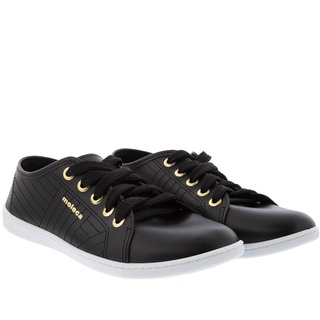 Tênis Moleca Casual Detalhe Pespontos Preto