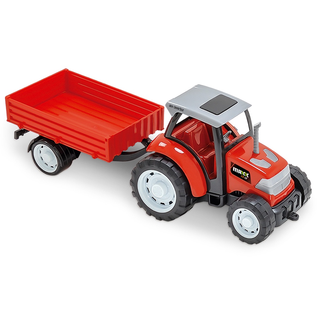 Trator Maxx Com Carreta Miniatura Fazendeiro Usual Brinquedos