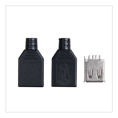 Kit 10x Conectores Usb 2.0 Fêmea Para Montar 10 Peça Usb