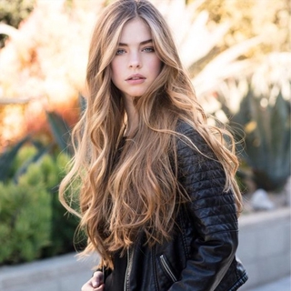 Peruca Feminina De Cabelo Humano Encaracolados Com Degradê/Natural