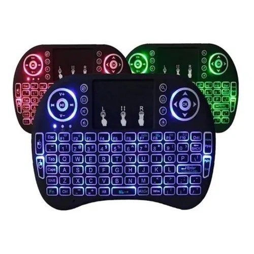 Mini Teclado Keyboard Sem Fio Wireless Iluminado Luz Led