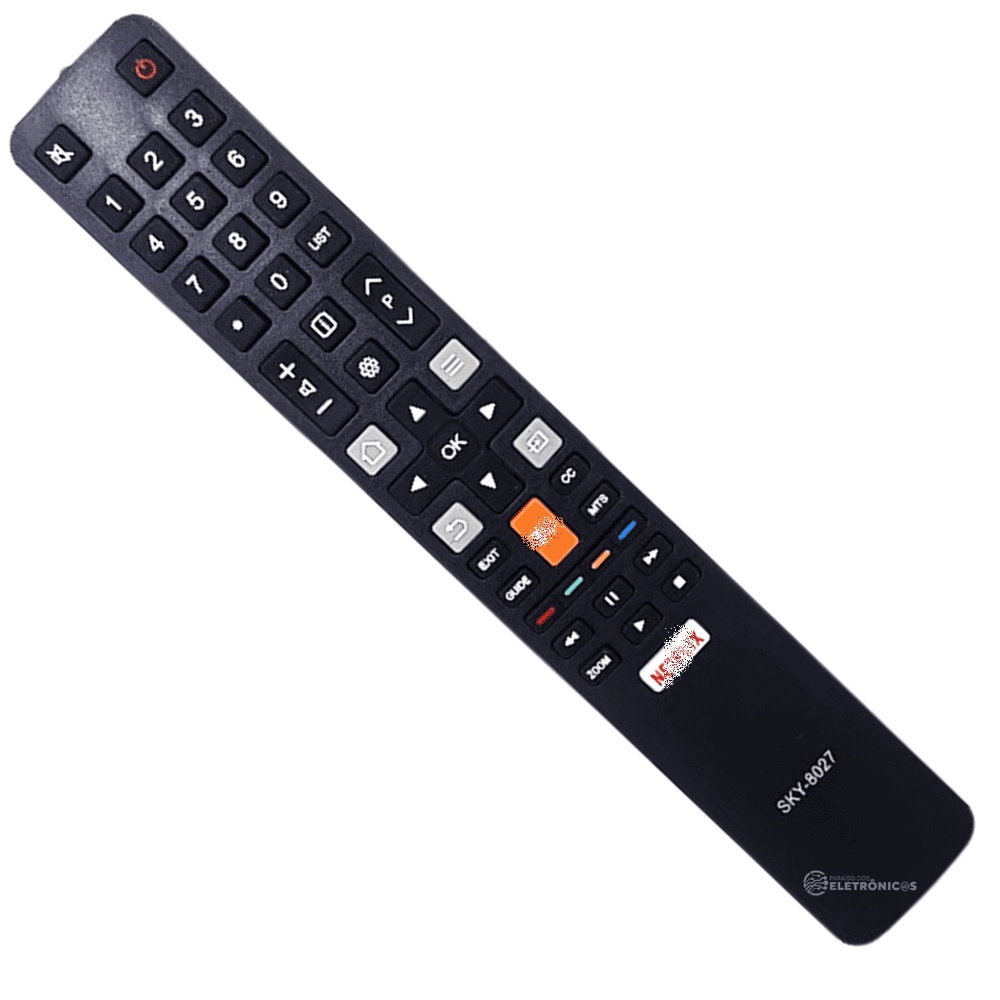 Controle Remoto Compatível Para TV TCL Smart LED Semp Toshiba Função Netflix E Globo SK8027/PIX 9909