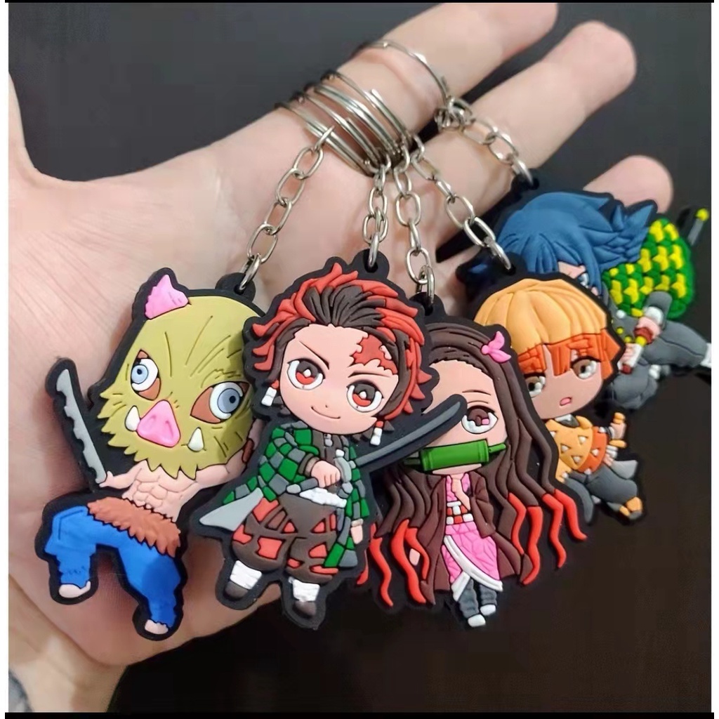 Chaveiros de Borracha Anime Demon Slayer Personagens, Geek, Nerd, ANIMES MUITOS MODELOS