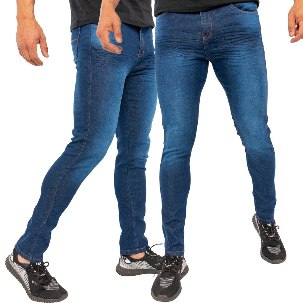 Calça Jeans Masculina Skinny Slim Fit Elastano Pronta Entrega