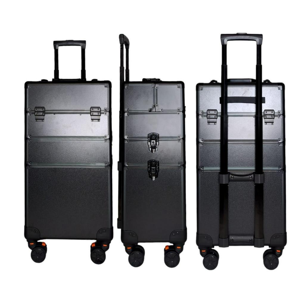 Maleta Mala de Maquiagem Profissional Completa 3 Andar Preta 914P