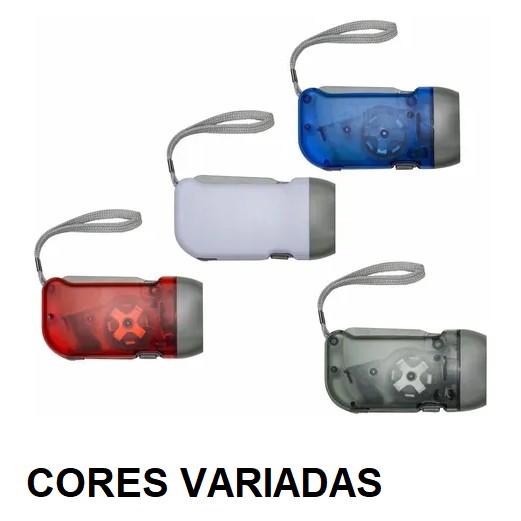 Lanterna De Dinamo Não Usa Pilhas Com 3 Leds, Mochila de Emergência, BOB, Camping