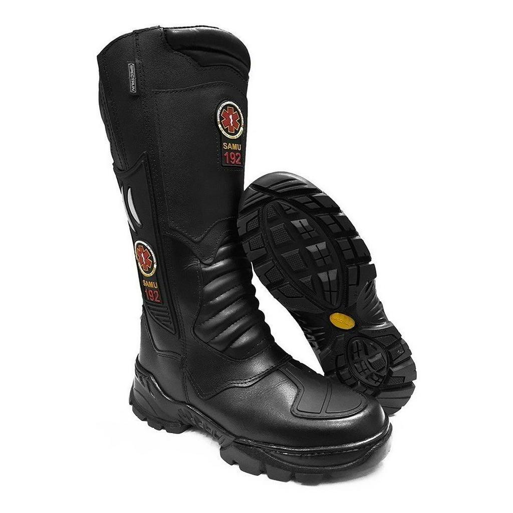 Bota Samu Emergencia Socorrista Samu 192 100% Couro Bovino