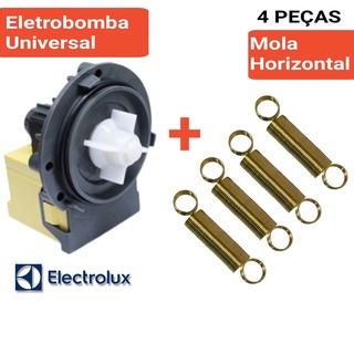 Combo Eletrobomba 127v Lavadora Ltc10 Lte09 Lte12 Electrolux e Kit 4 Molas Horizontal
